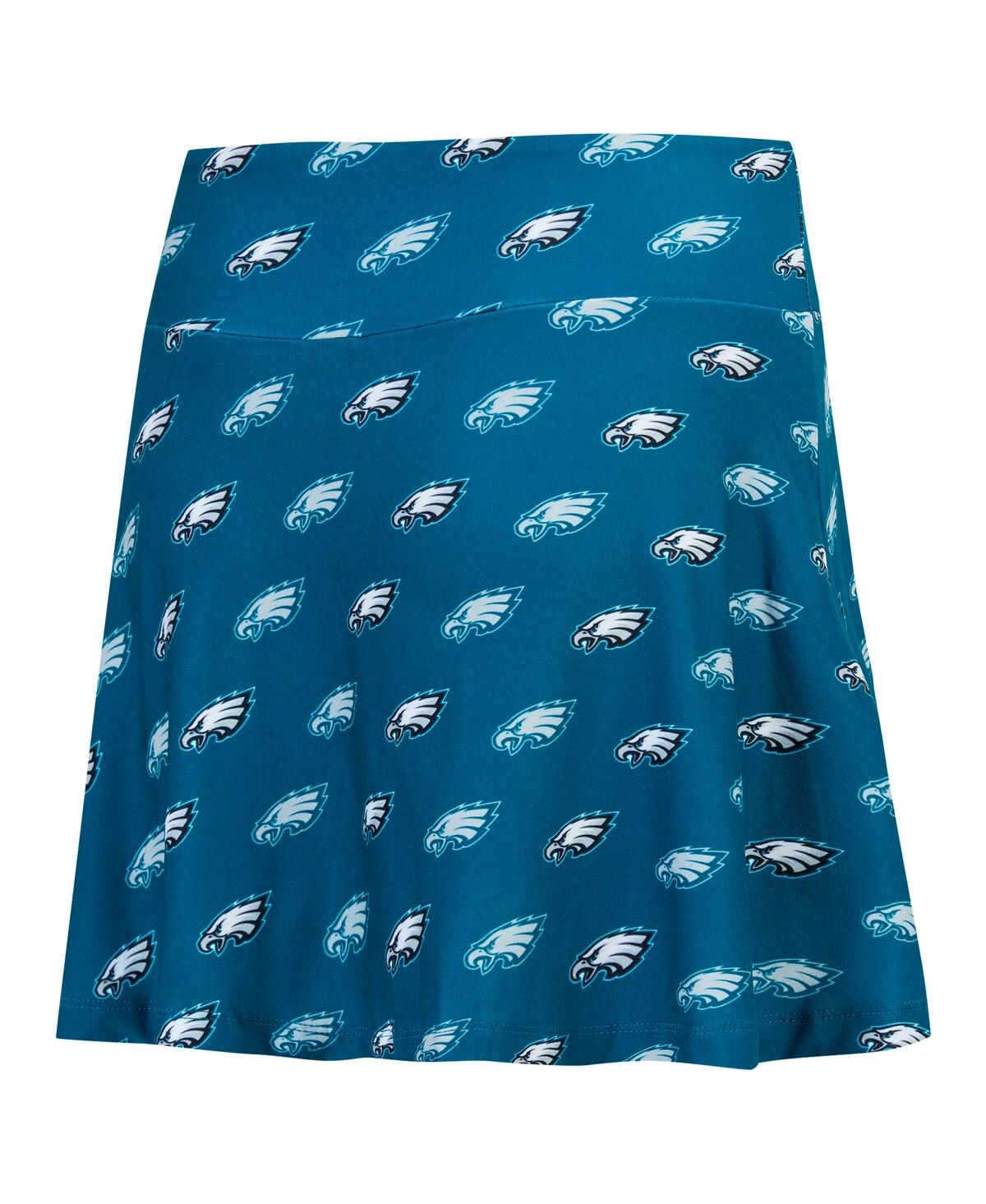 Shop Concepts Sport Women's Midnight Green Philadelphia Eagles Record Allover Print Knit Sleep Skort