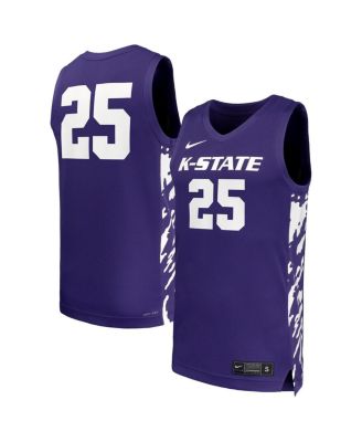Nike - Men's 25 Purple Kansas State Wildcats Replica Basketball Jersey
