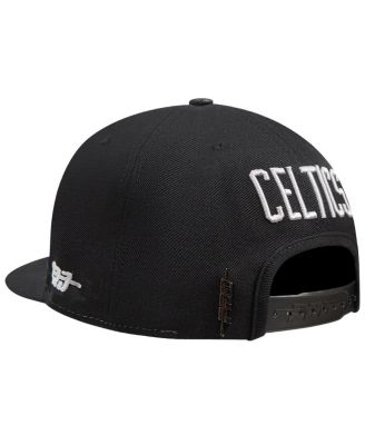 Men's Cream Boston Celtics French Terry Snapback Hat
