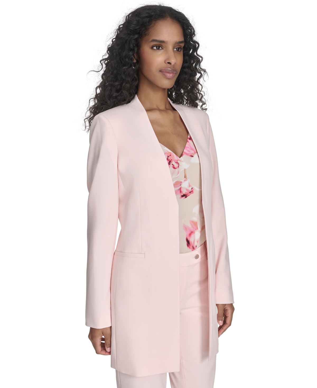 CALVIN KLEIN WOMEN'S OPEN-FRONT LONG-SLEEVE BLAZER 