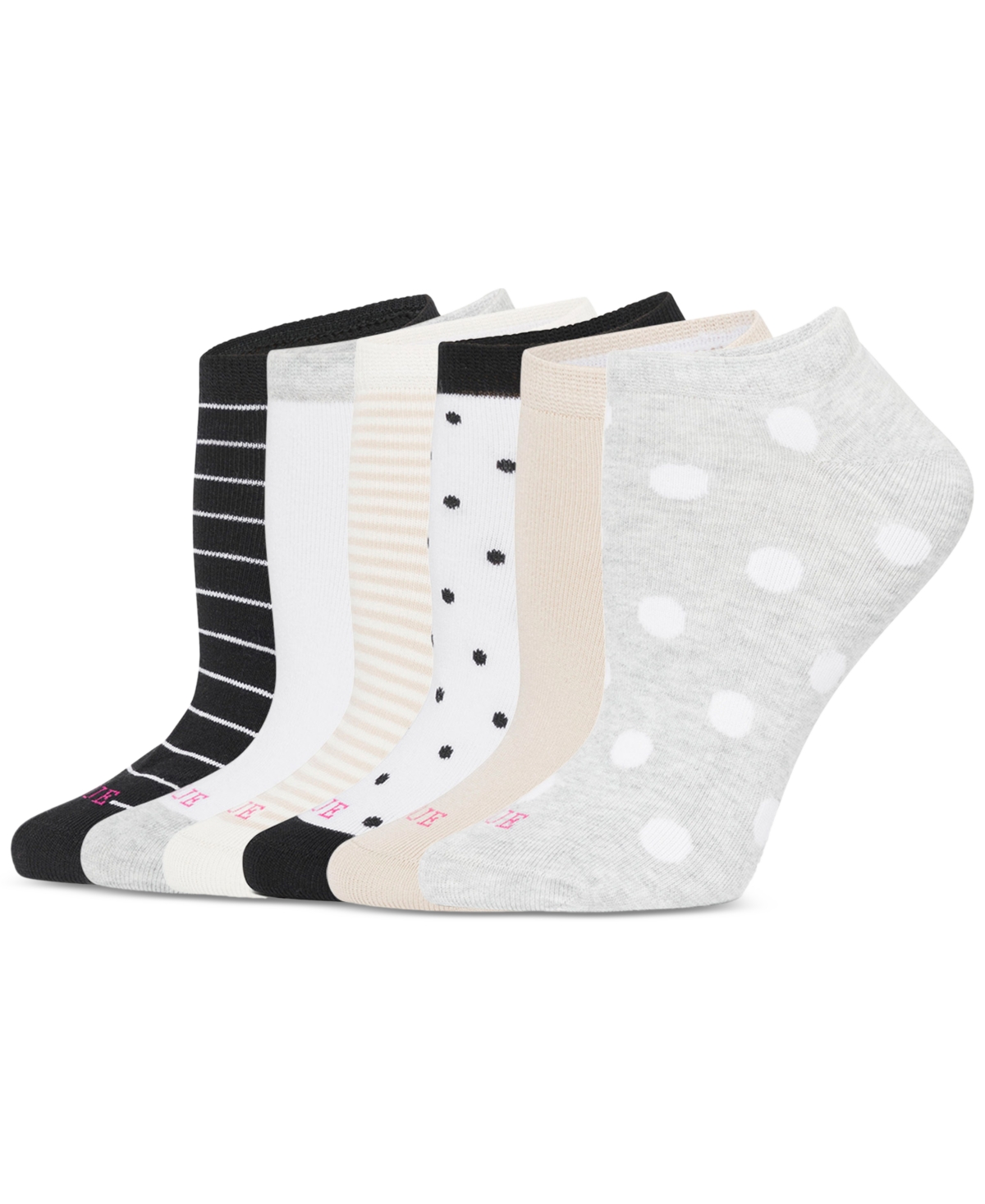 Hue Women's 6 Pack Cotton No Show Socks U6421 In Modern
