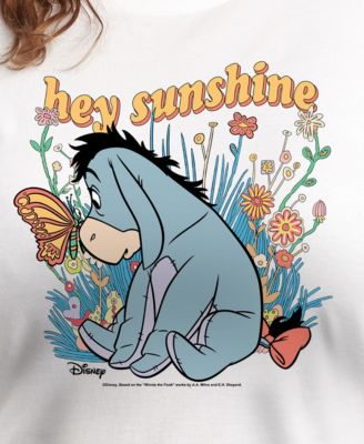 Trendy Plus Size Winnie The Pooh Hey Sunshine Graphic Crew Neck T-Shirt