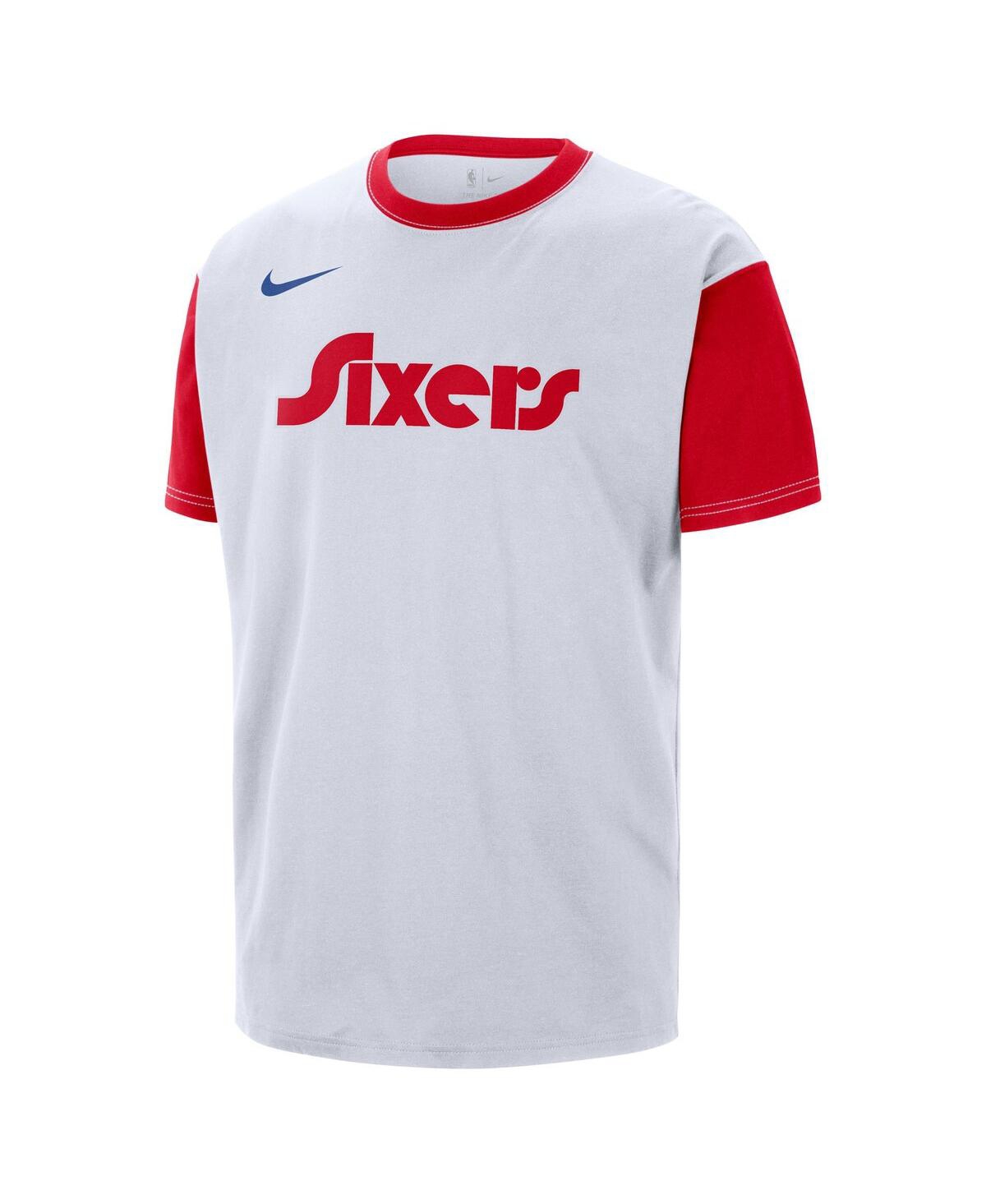 Nike Men's White Philadelphia 76ers 2024/25 City Edition Courtside Color Block T-shirt In White