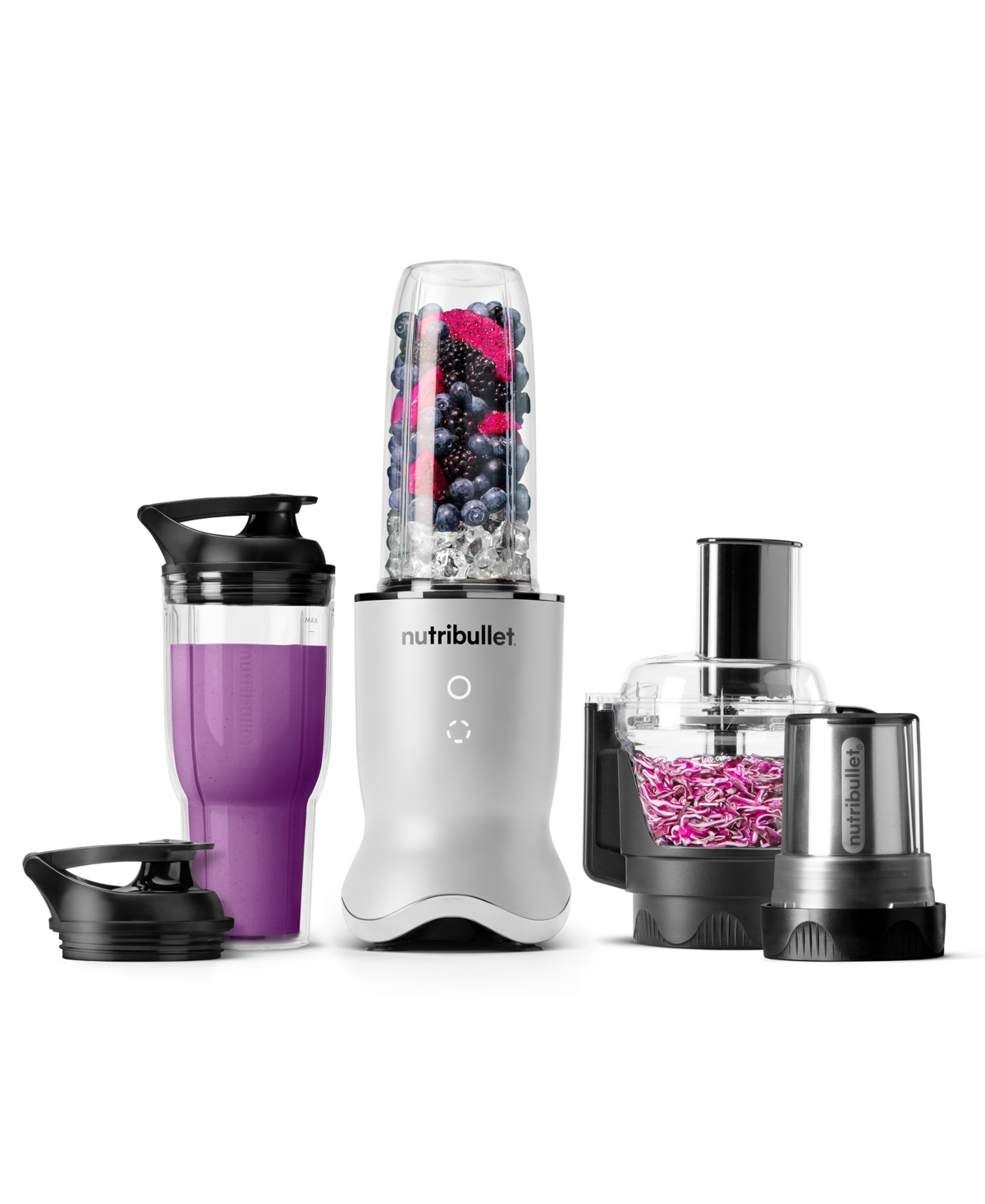 Nutribullet Ultra Plus+ Compact Kitchen System With Food Processor And Coffee Grinder Attachments In White