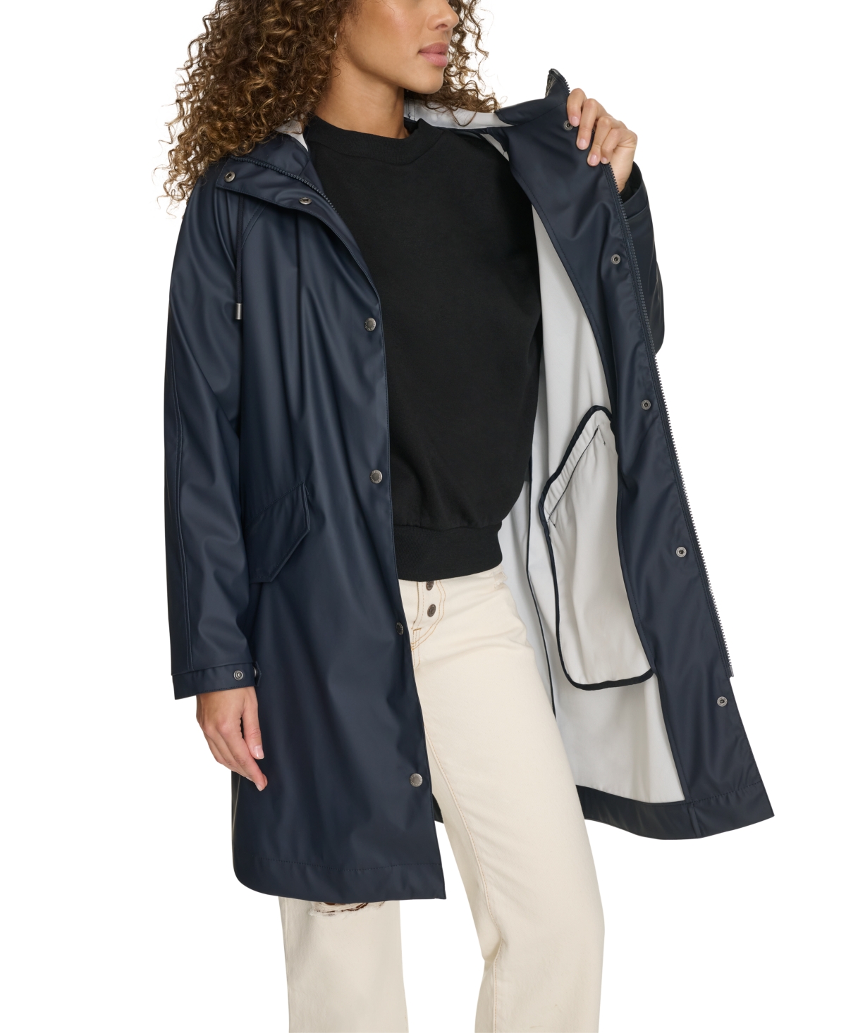 Levi's Women's Raglan Sleeve Rain Collar Jacket In Navy
