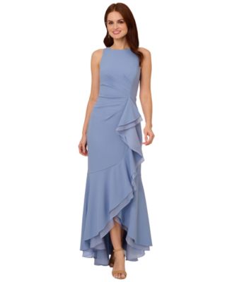 Women's Organza Crepe High-Low Gown