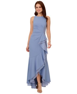 Adrianna Papell Women's Organza Crepe High-Low Gown - Macy's