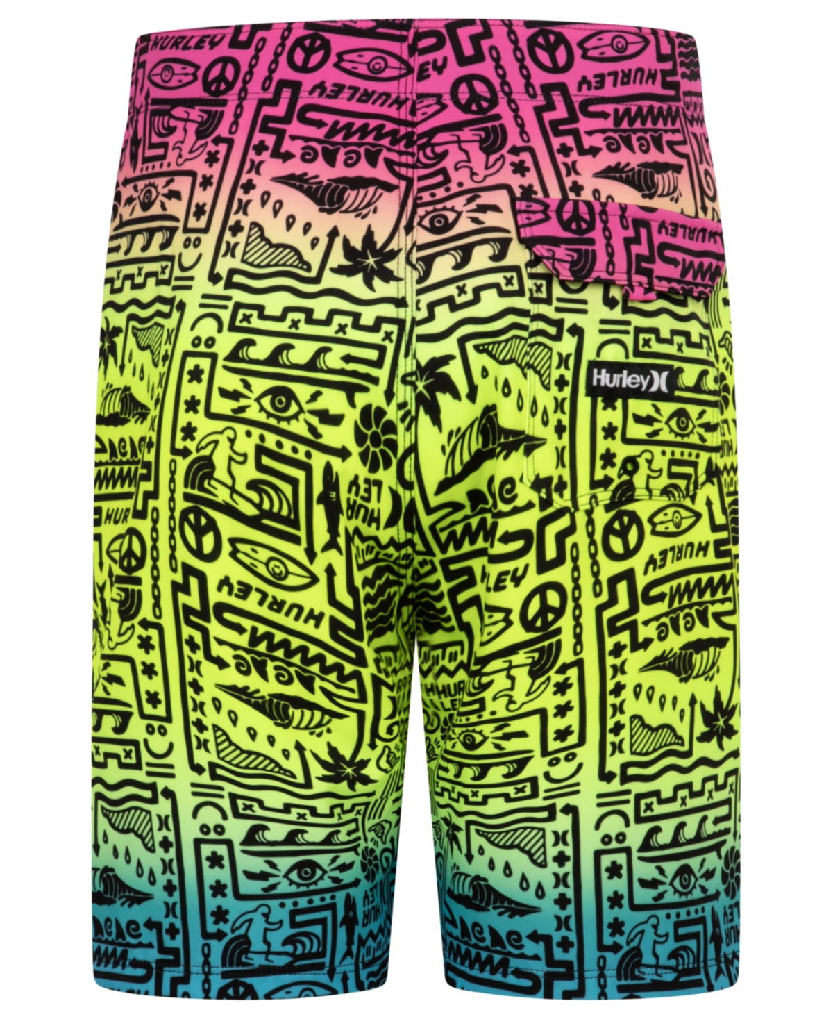 Hurley Big Boys Squiggle-print Board Shorts In E69multi