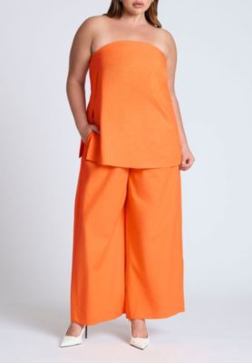 Women's Linen Blend Column Tube Top