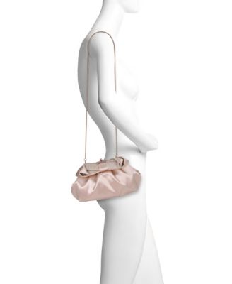 Woman's Posey Satin Bow Pouch Clutch