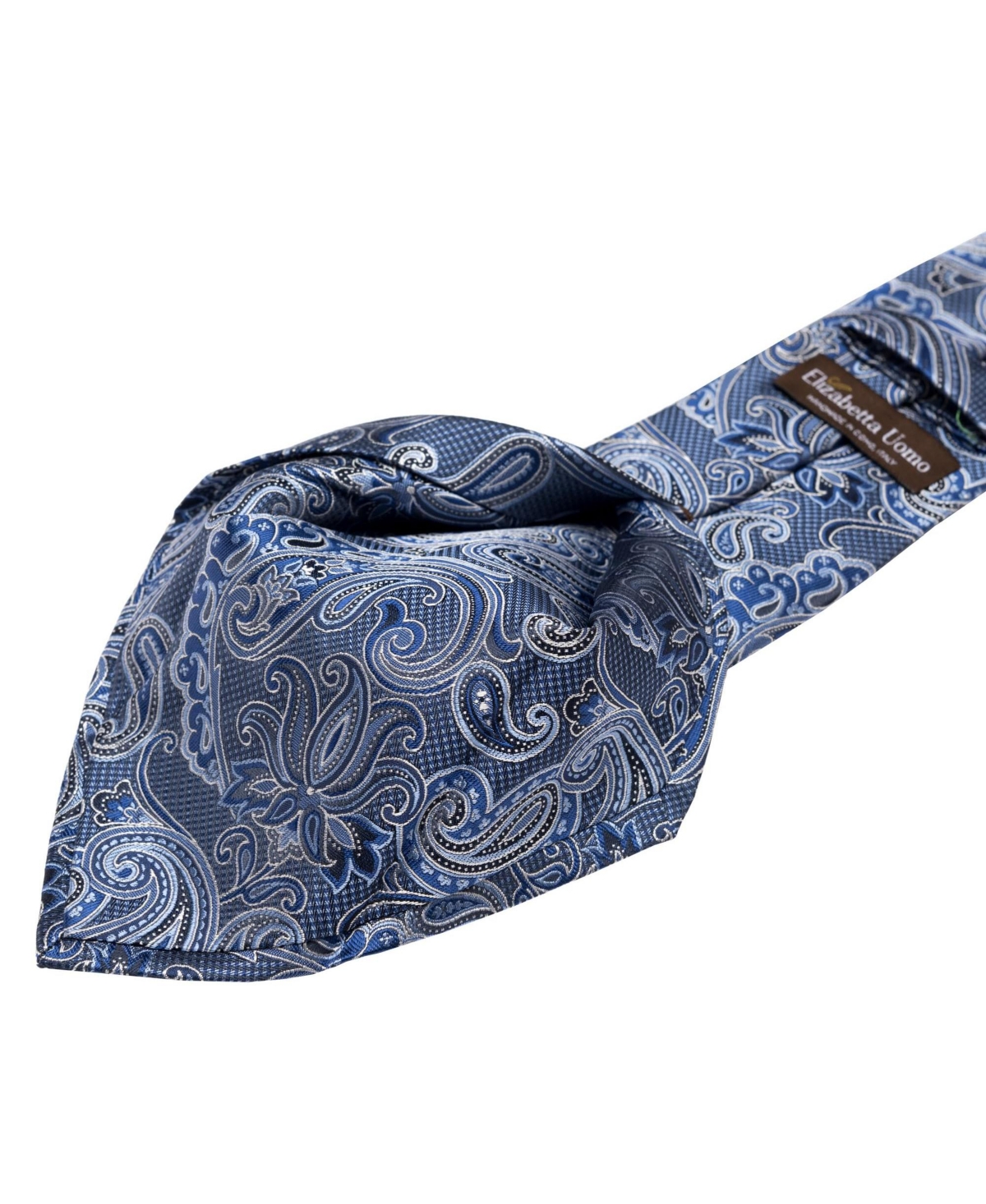 Big & Tall Pavia - Silk Jacquard Tie for Men - Brown and blush pink