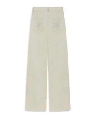 Women's Stone Detailed Wide Leg Jeans