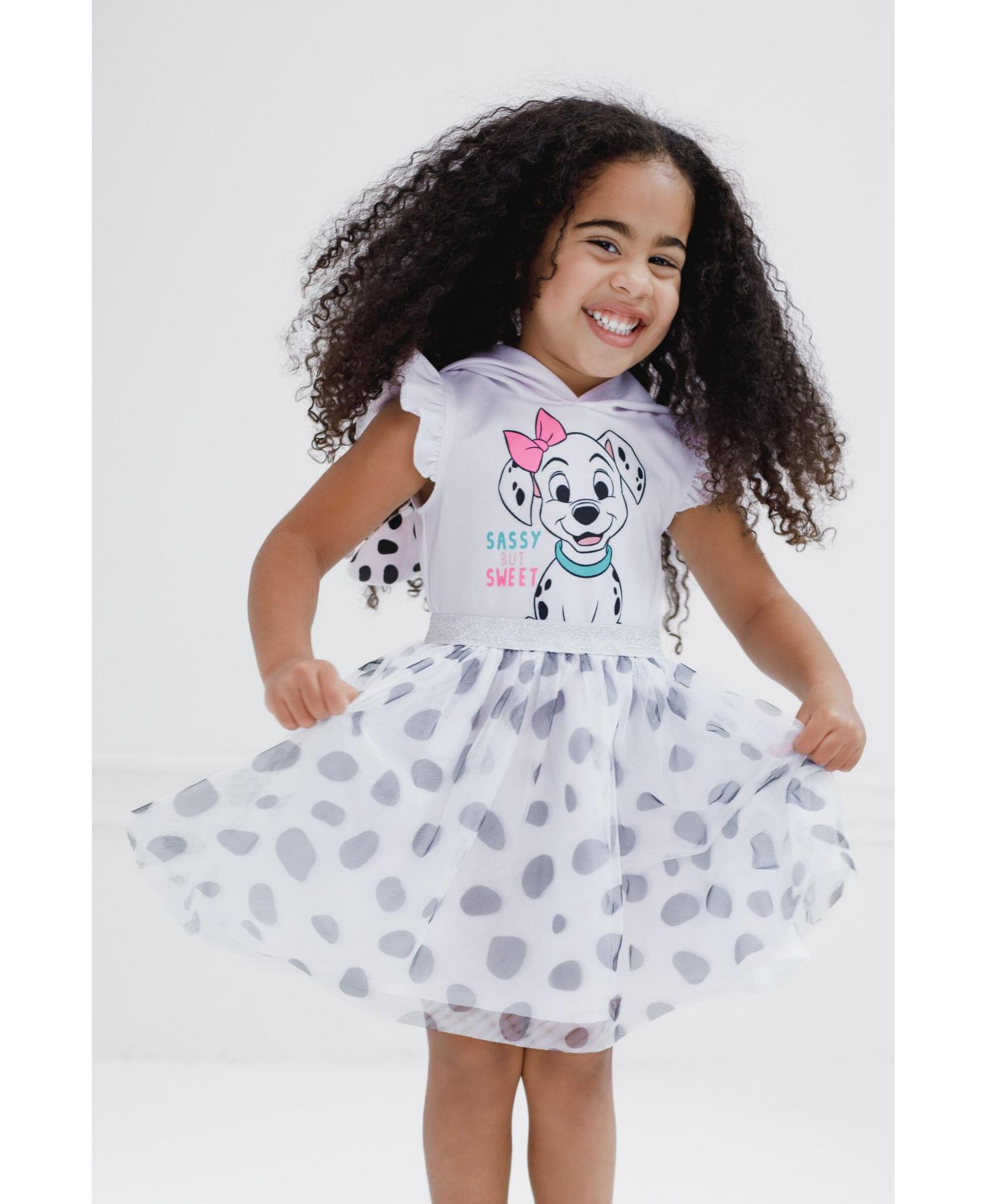 Платье 101 Dalmatians Lilo & Stitch Minnie Mouse Mesh Cosplay Dress для девочек-малышей, цвет: Белый — фото 3