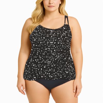 Women's Loop Strap Blouson Tankini Top