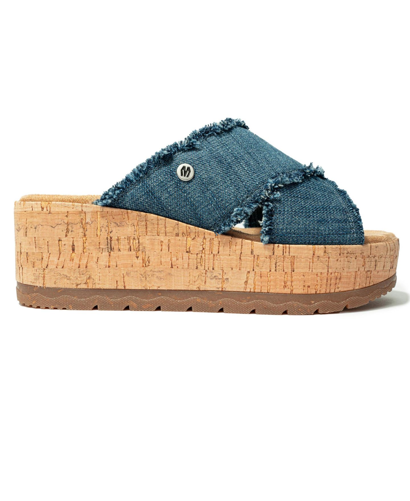 Женские сандалии Minnetonka Posey Crossband Wedge Sandal, цвет: Синий джинсовый, вариант 1 — фото 2