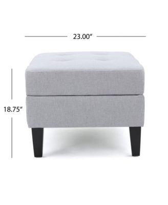 1 PC Upholstered Tufted Storage Ottoman with Waffle Stitching,  Footrest with Hidden Storage