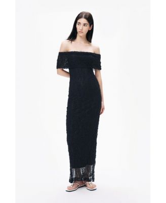 Women's Off-The-Shoulder Lace Maxi Dress