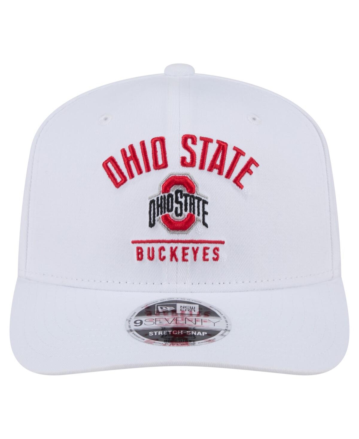 New Era Men's White Ohio State Buckeyes 9seventy Team Stretch-snap Adjustable Hat In White