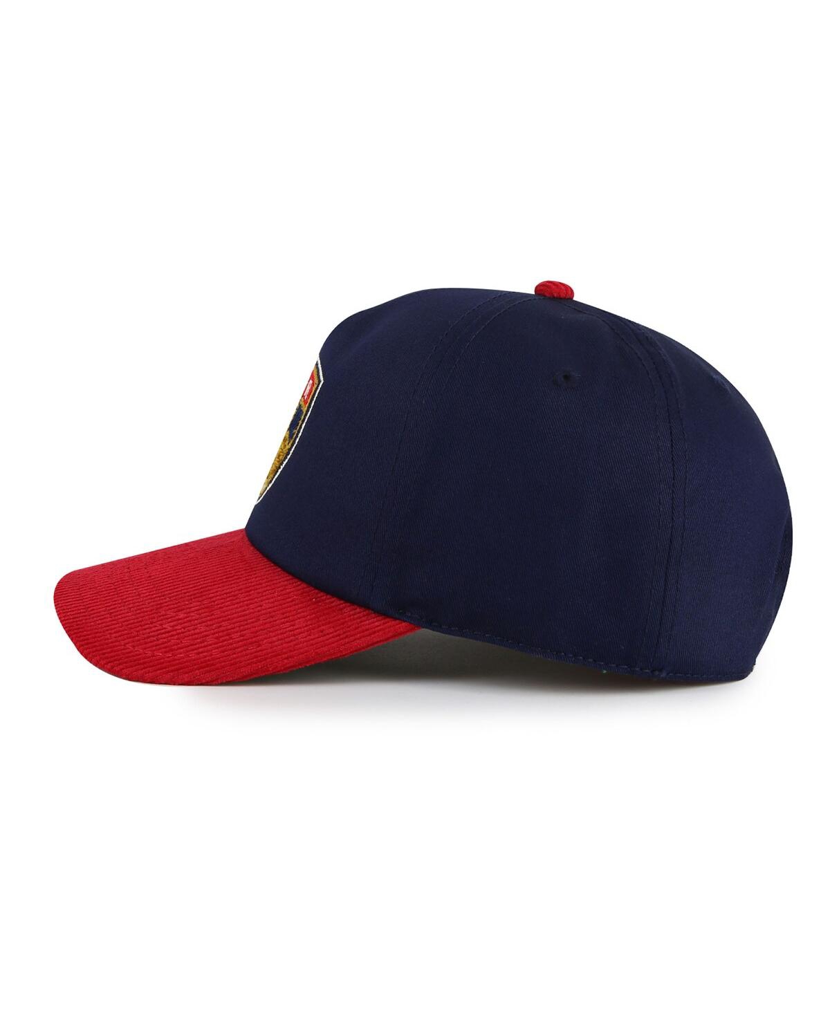 AMERICAN NEEDLE MEN'S NAVY/RED FLORIDA PANTHERS BURNETT ADJUSTABLE HAT 