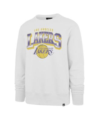Men's Cream Los Angeles Lakers Big Tall Spotlight Headline Pullover Sweatshirt