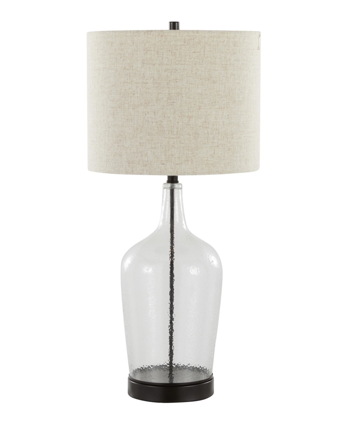 Lumisource Botella 28" Glass Table Lamp, Set Of 2 In Clear,black