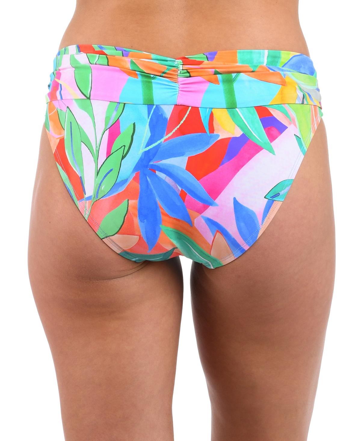 Shop La Blanca Women's Tropi-flage Shirred Hipster Bikini Bottoms In Multi