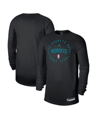 Jordan - Men's Black Charlotte Hornets 2024/25 Legend On-Court Practice Long Sleeve T-Shirt