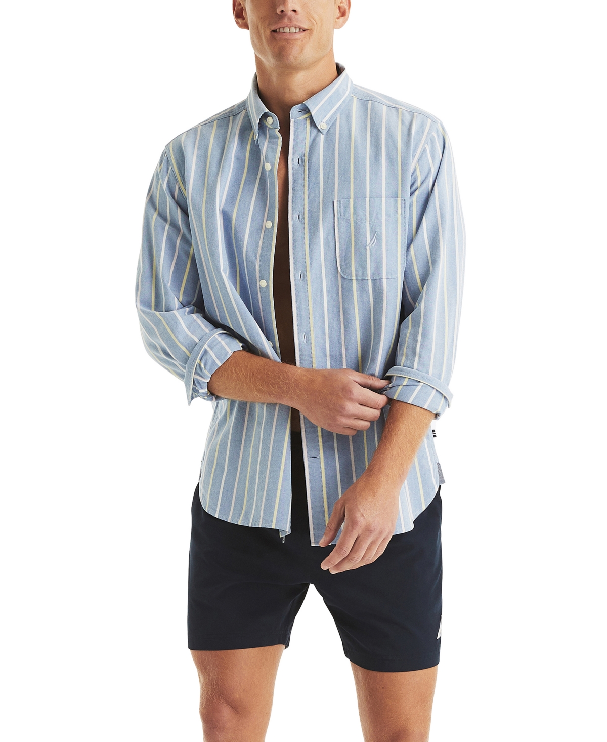 Nautica Men's Bright Cobalt Swim Trunks In Navy