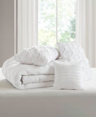 Bailey Diamond Pucker Woven 4-Pc. Comforter Set, King/California King