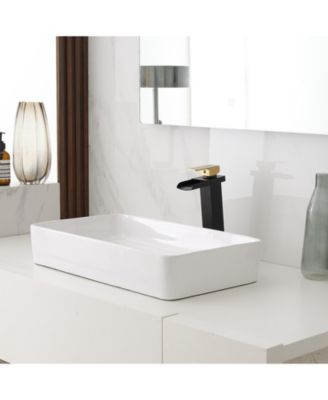 Single Hole Single Handle Bathroom Vessel Sink Faucet With