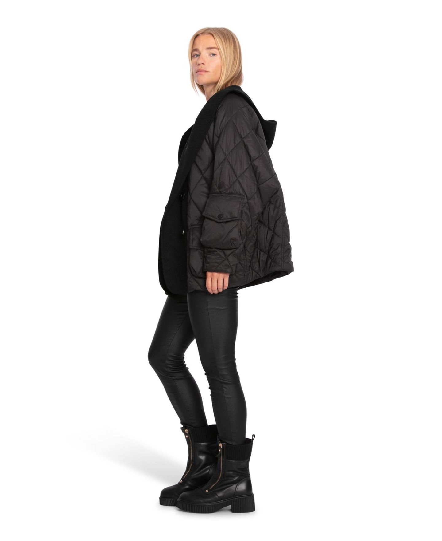 Женская куртка Belle & Bloom Only You Quilted Utility, цвет: Чёрный — фото 4