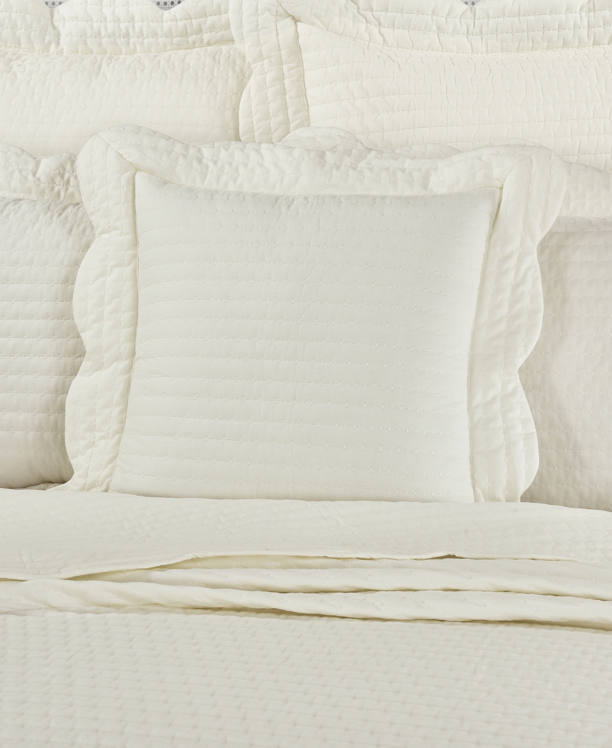 Piper & Wright Amherst Quilted Decorative Pillow, 20" X 20" In Cream