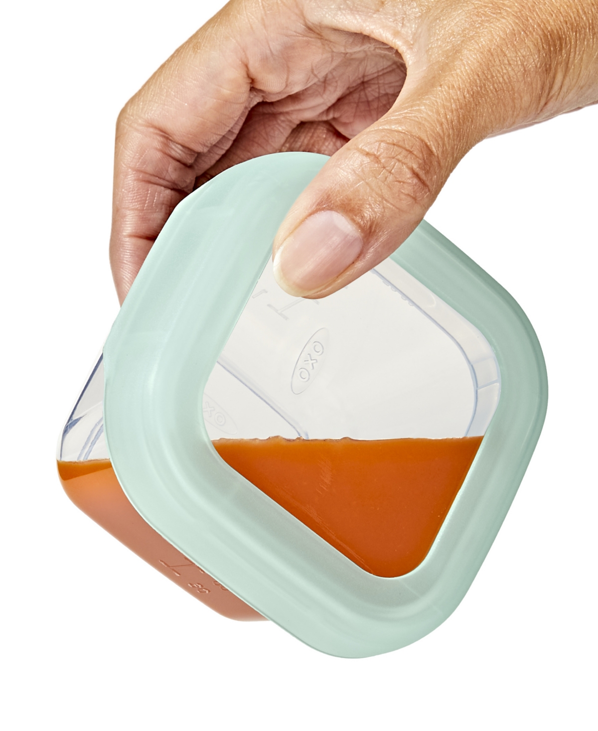 Oxo Tot Baby Blocks Freezer 4-pack Storage Containers In Opal