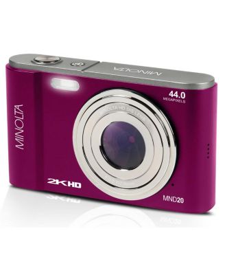 Minolta MND20 44 MP 2.7K Ultra HD Digital Camera (Magenta) With Slinger Camera case