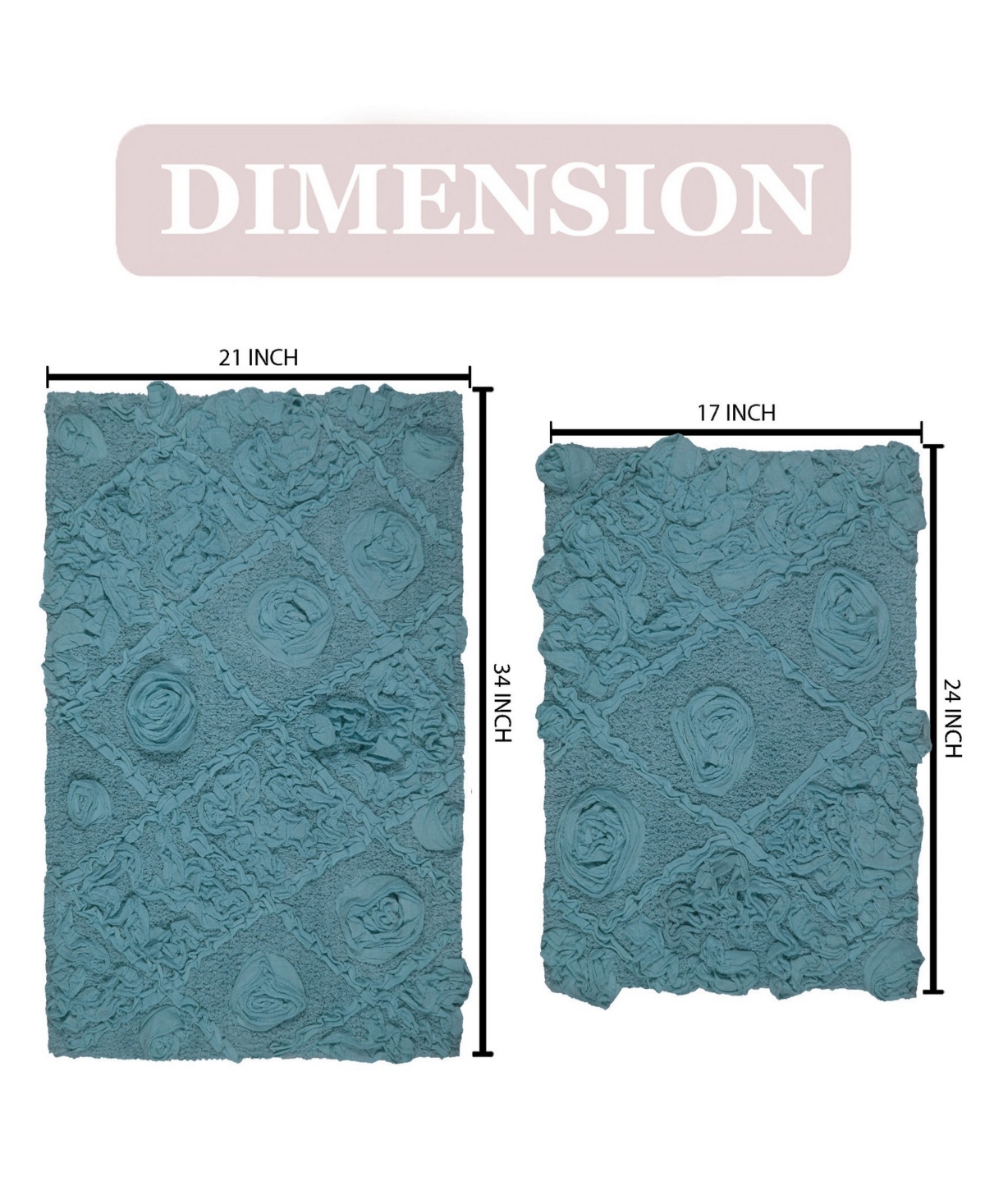 Home Weavers Modesto 2-pc. Bath Rug Set In Turquoise