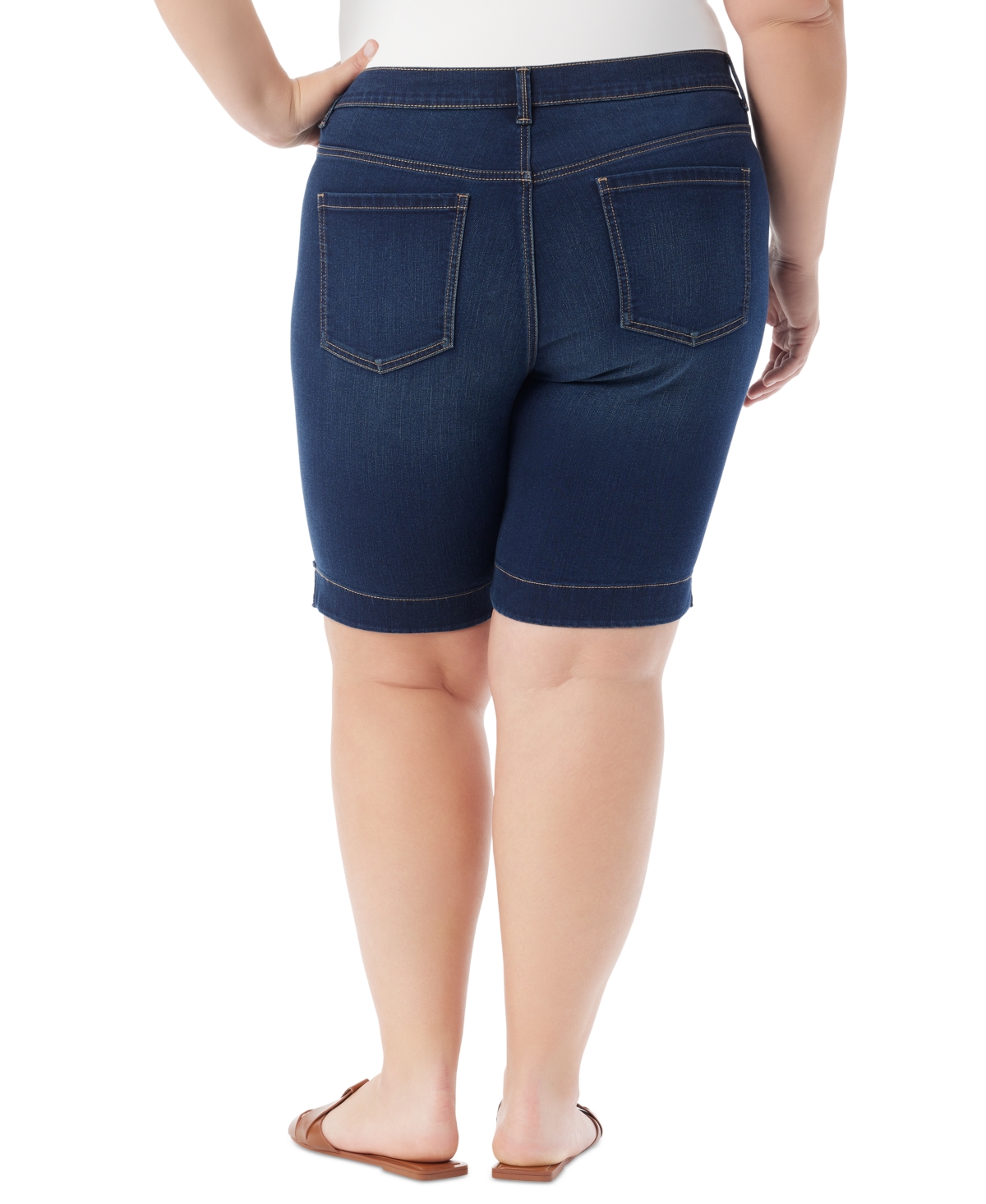 Gloria Vanderbilt Plus Size Amanda Bermuda Shorts In Hewlett