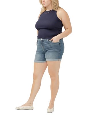 Plus Size Suki Faded Denim Shorts