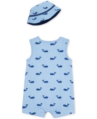 Baby Boys 2-Pc. Romper & Bucket Hat Set
