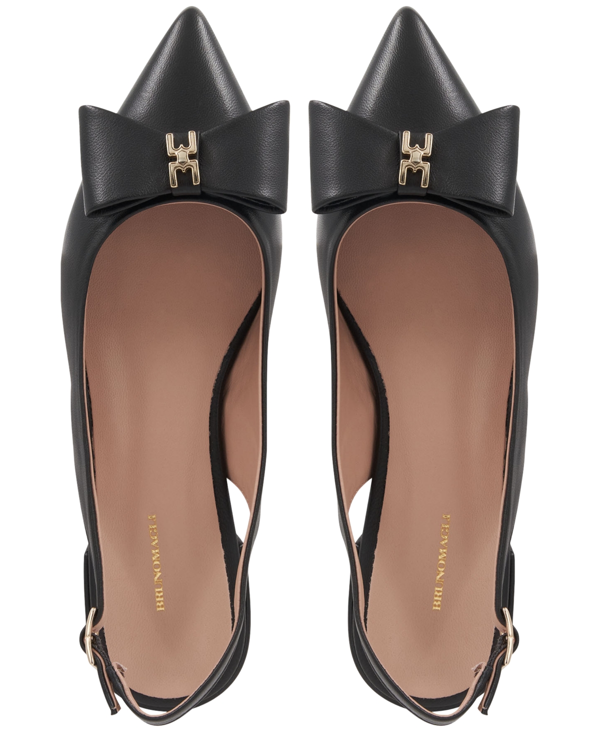 Bruno Magli Bella Pointed Toe Slingback Flat In Black