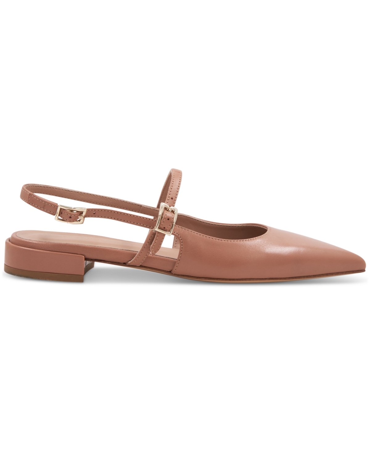Bruno Magli Martina Slingback Mary Jane Pointed Toe Flat In Tan