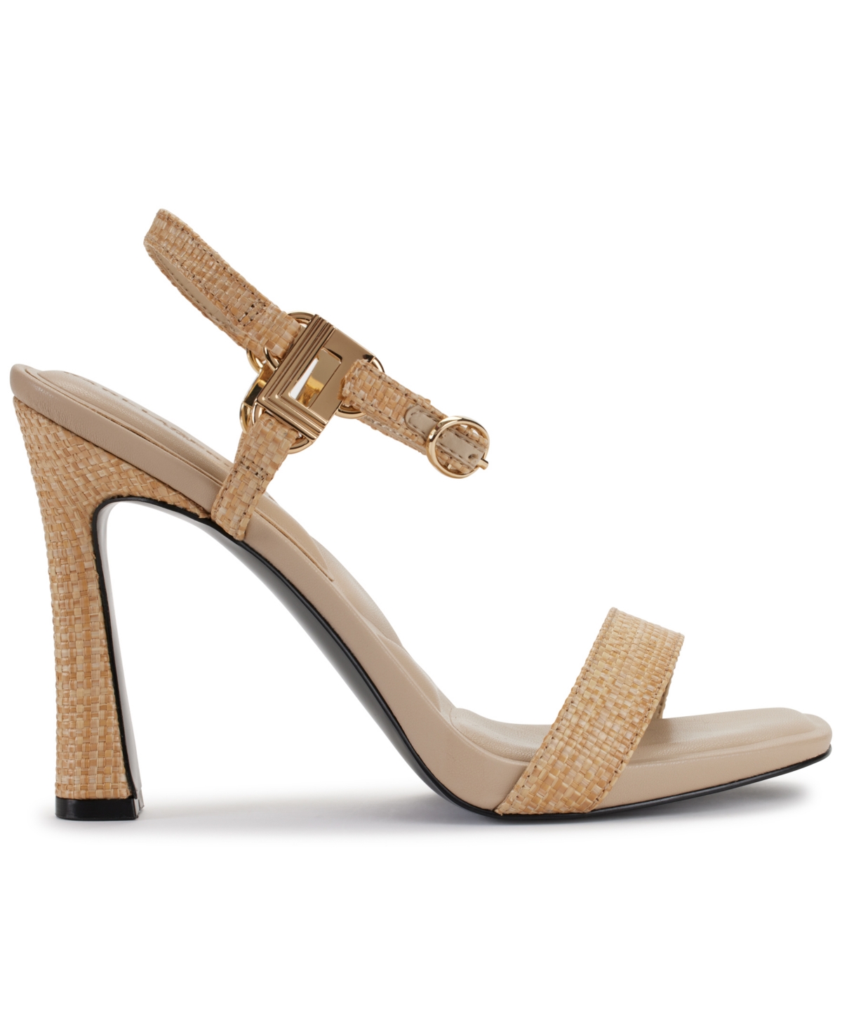 Shop Karl Lagerfeld Women's Cybil Ankle Strap Dress Sandals In Natural