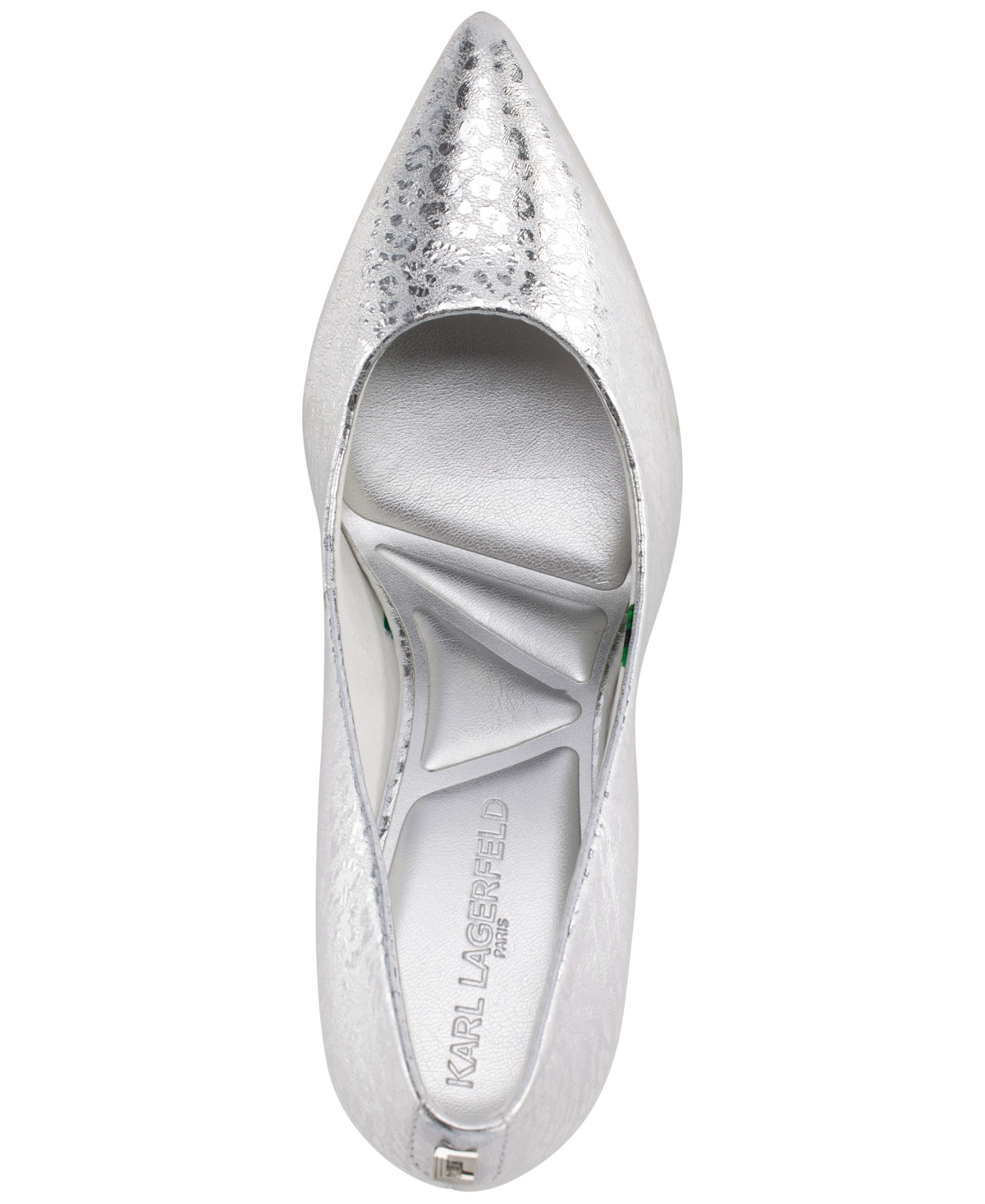 Shop Karl Lagerfeld Women's Royale High Pumps In Silver