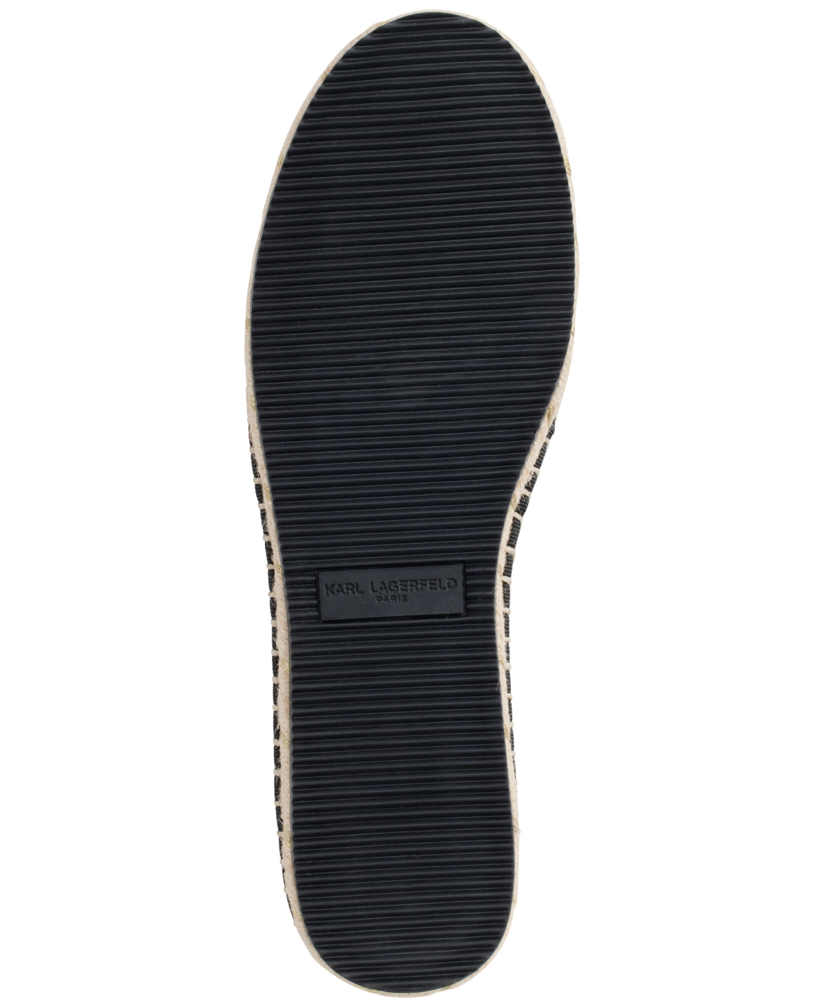 Karl Lagerfeld Women's Manika Heart Patch Espadrille Flats In Black