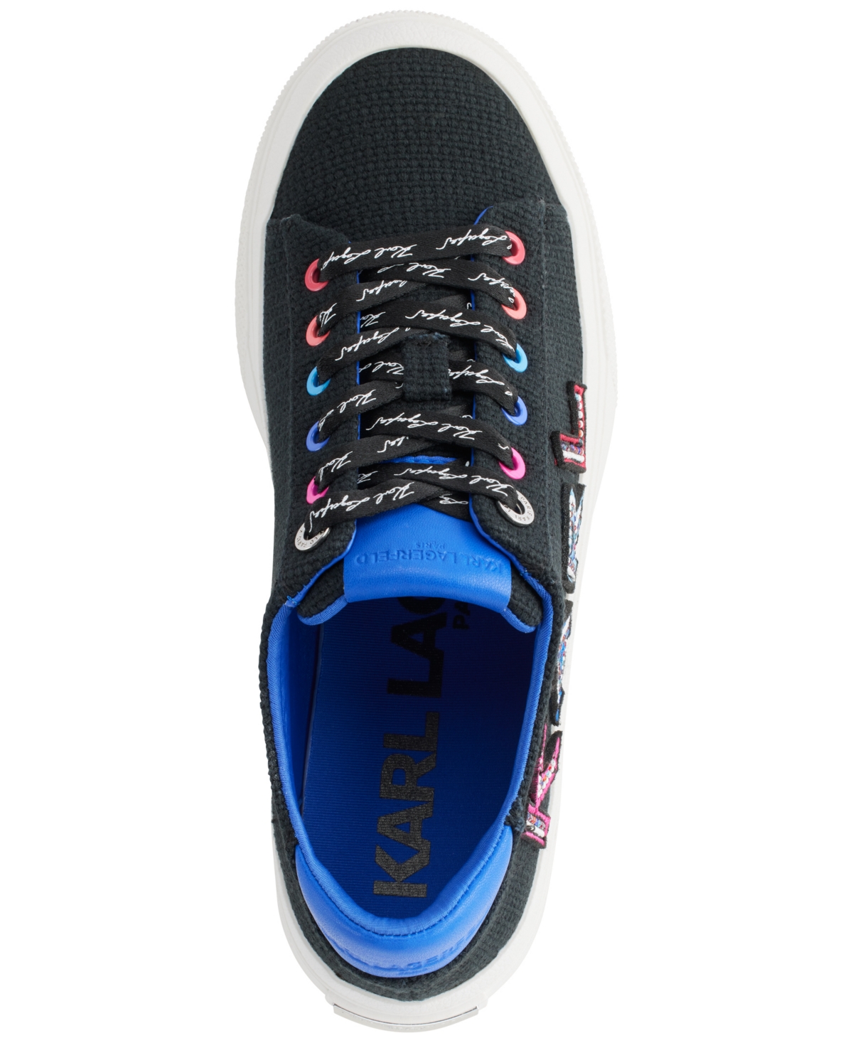 Karl Lagerfeld Women's Gida Lace-up Sneakers In Black,indigo