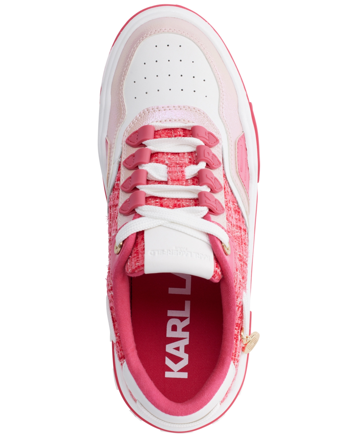 Shop Karl Lagerfeld Women's Charna Lace-up Sneakers In Teaberry