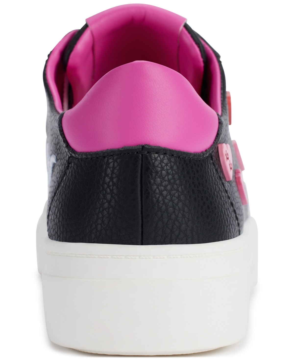 Shop Karl Lagerfeld Women's Cate Heart Pins Lace-up Sneakers In Black