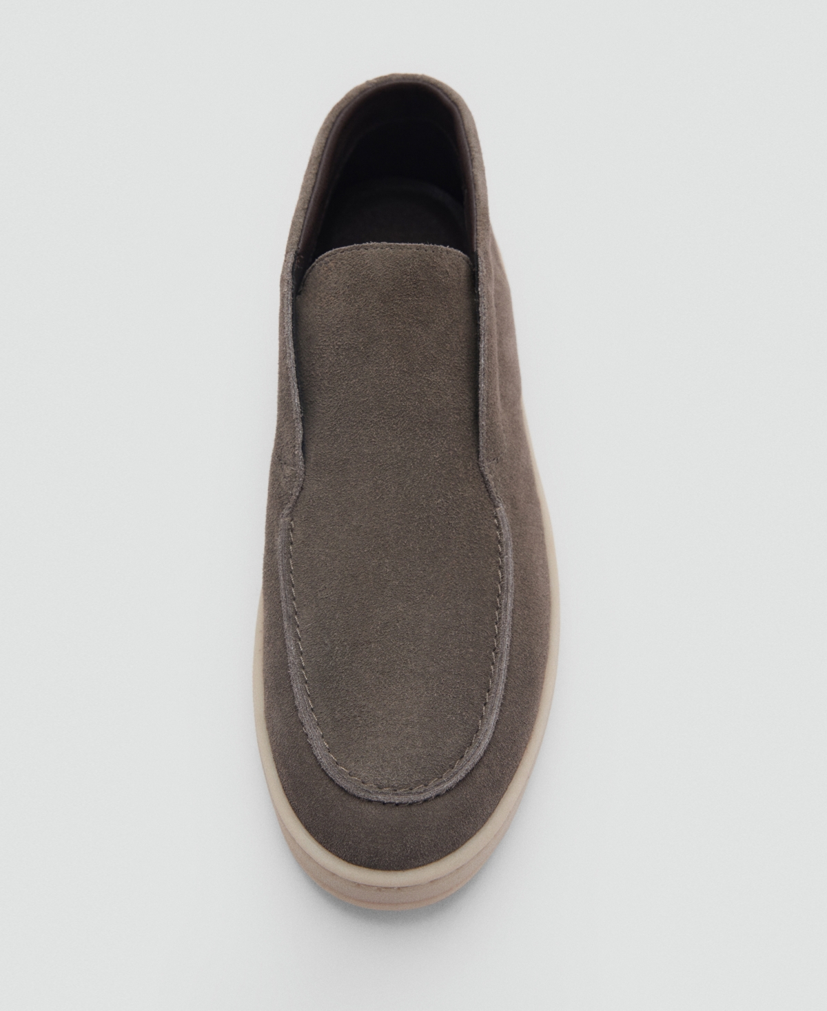 Mango Suede Slip-on Boot In Khaki