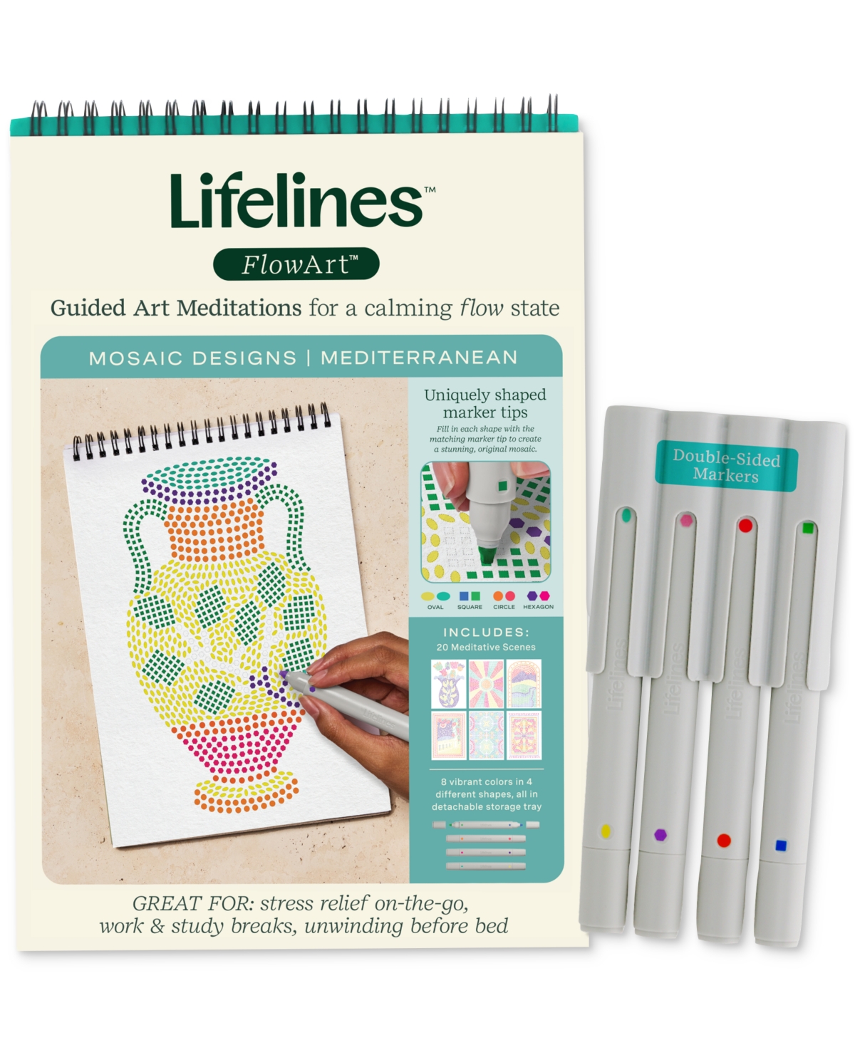 Lifelines Flowart Mosaic Art Mediterranean In Multi