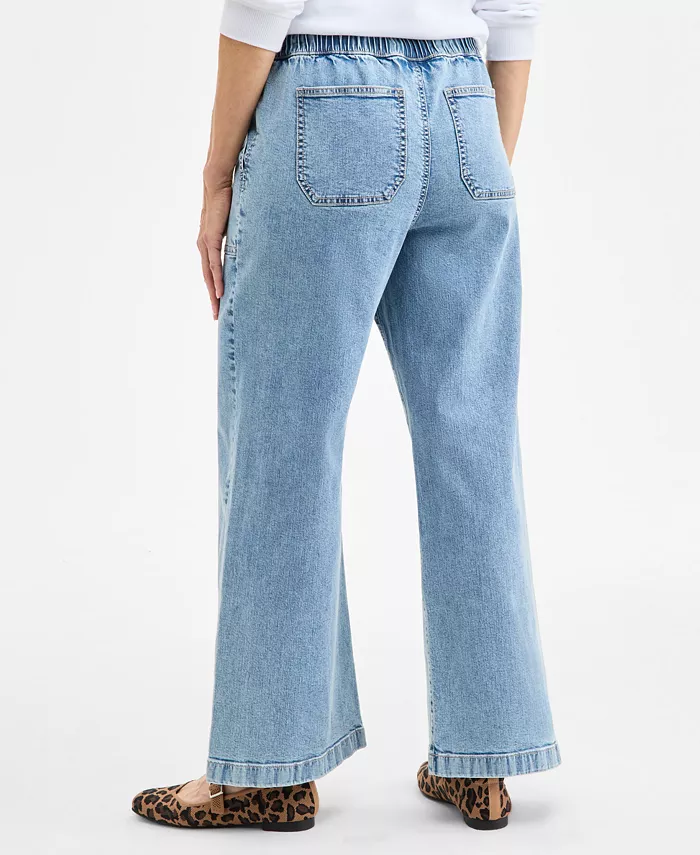 Women's Pull-On Wide-Leg Jeans - thumbnail 7