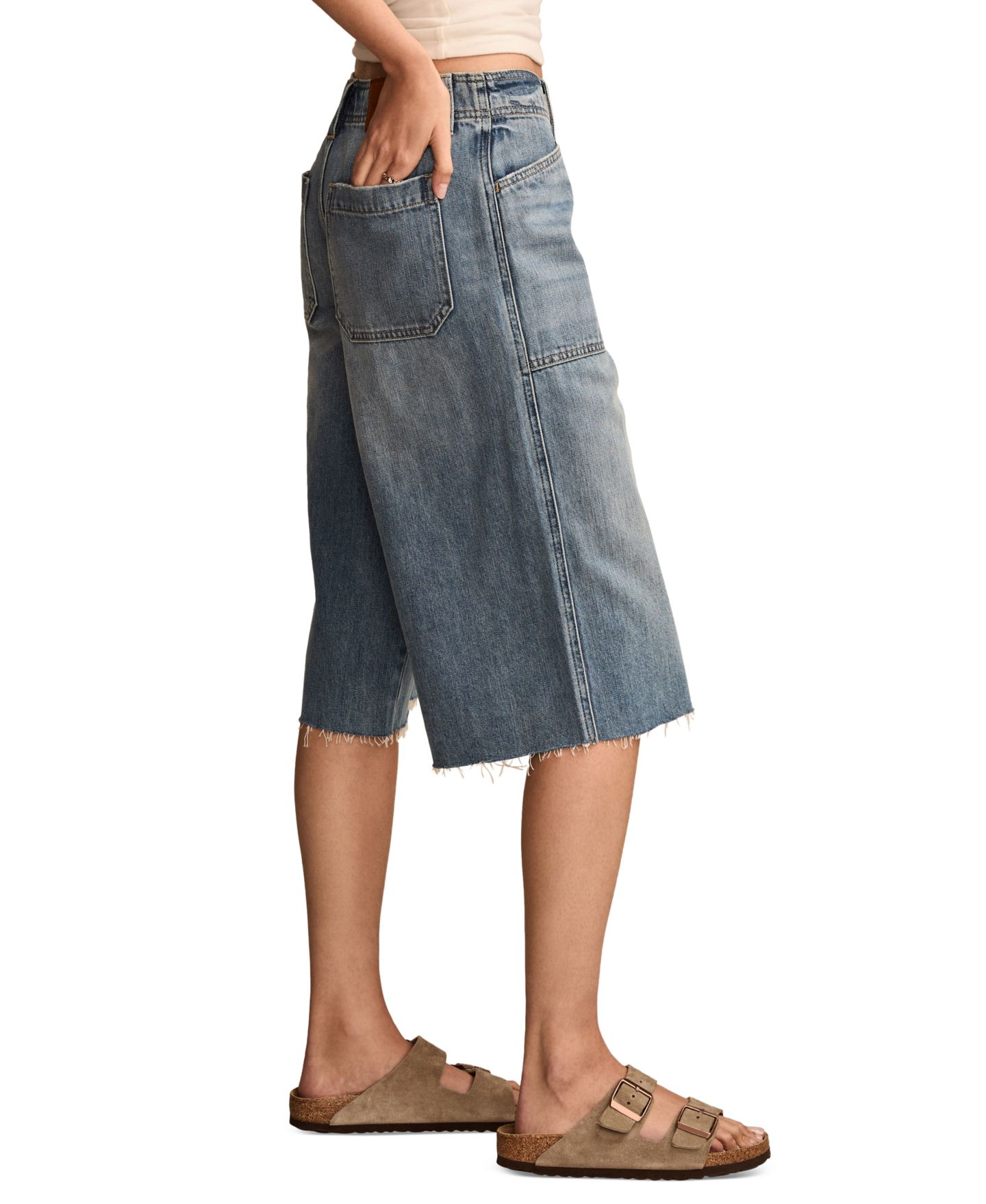 Женские джинсовые кюлоты Lucky Brand, цвет: Варёный — фото 3